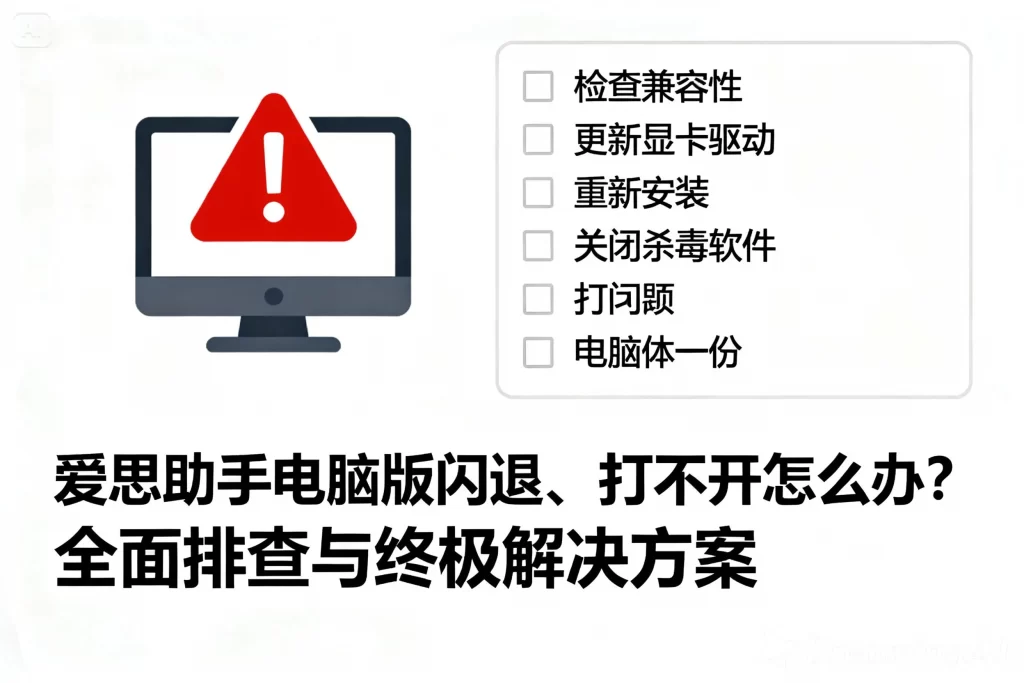 爱思助手电脑版闪退、打不开怎么办？全面排查与终极解决方案